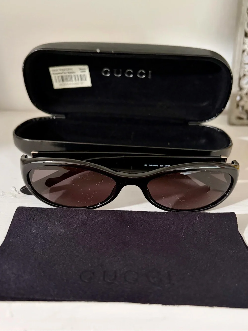 Gucci Y2K Black Oval Women's Sunglasses